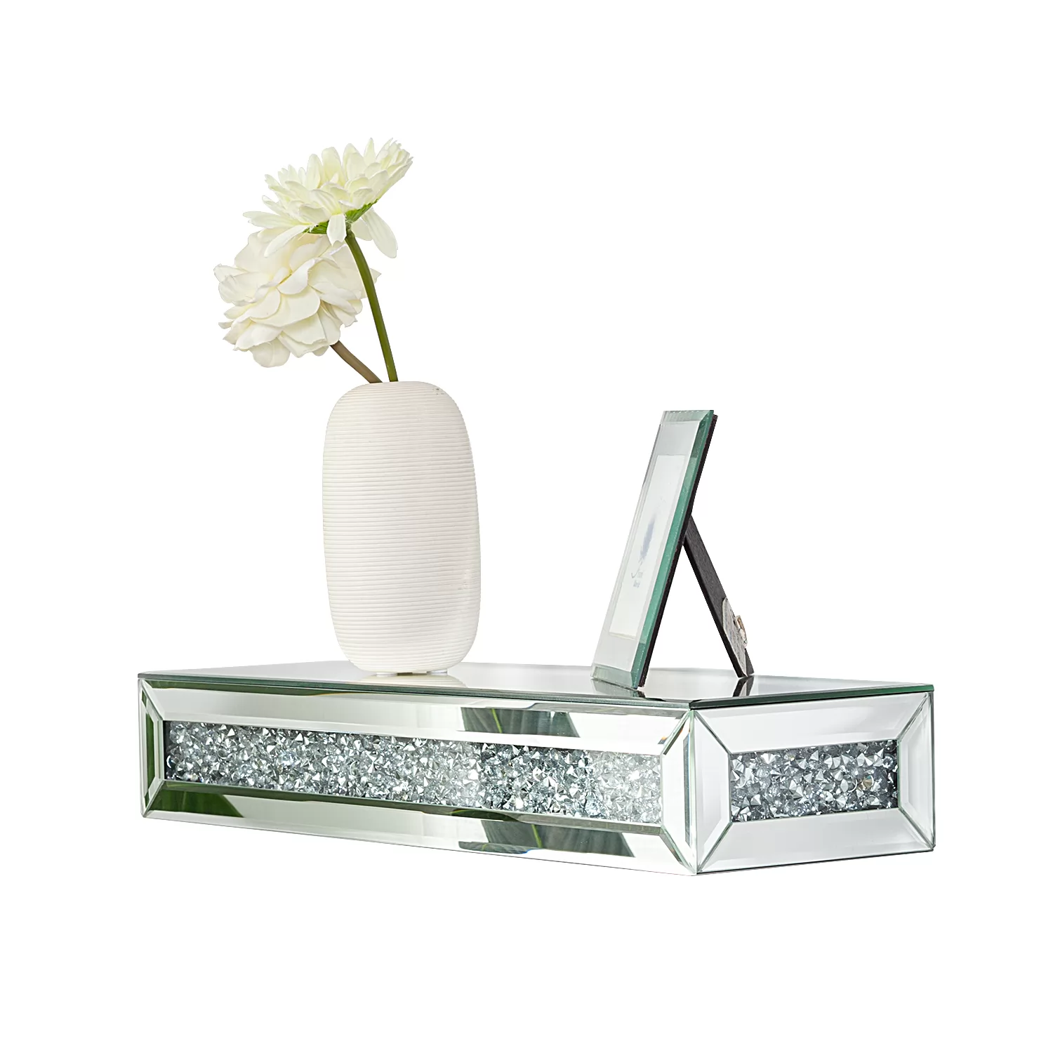 Home Decor Crystal Crushed Diamond Floating Shelf Dressing Table Gift 